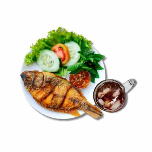 Lalapan Ikan (Free Iced Tea)