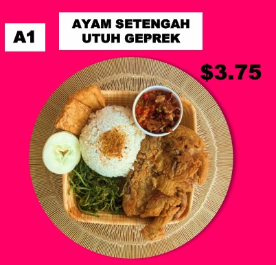 AYAM GEPREK (SETENGAH UTUH)