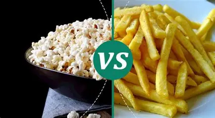 FRENCH FRIES WITH POPCORN CHICKEN